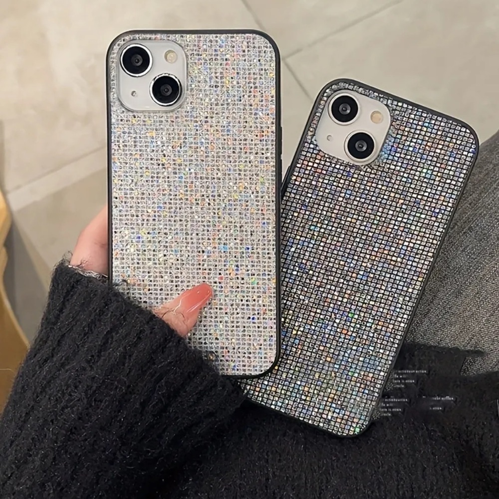 NWT IPhone 13 Pro Max Silver Sparkling Glitter Sequin Phone Case - Picture 3 of 3
